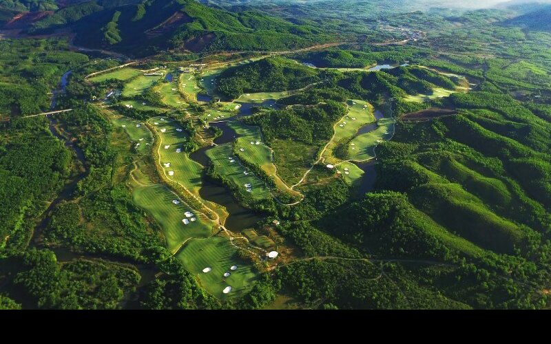 Vietnam golf course aerial